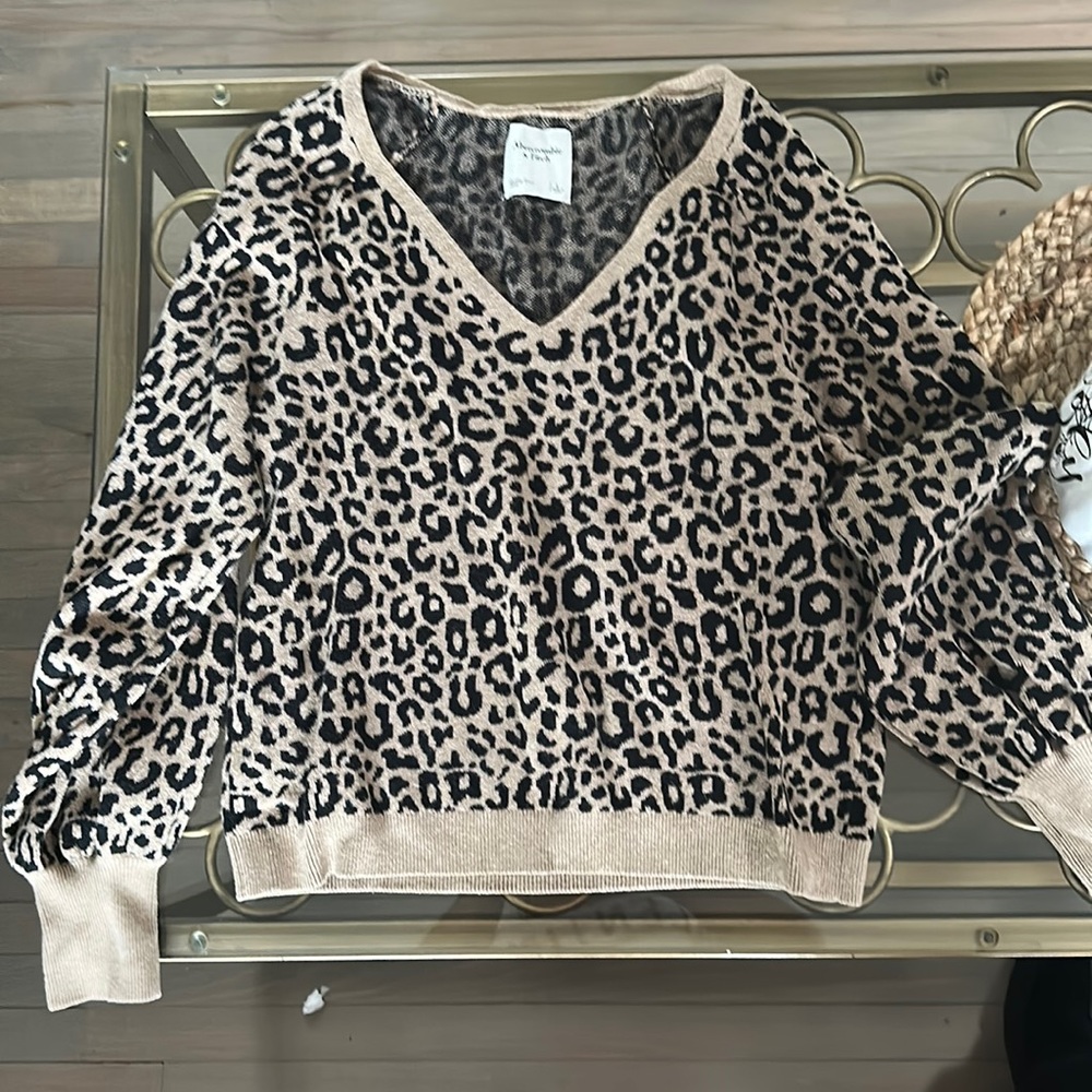 Cheetah print Abercrombie sweater